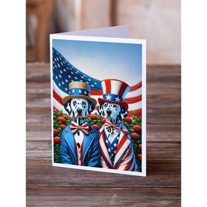 All American Dalmatian Whimsical A7 Carte de vœux Pack 8 Cartes vierges avec enveloppes Taille 5x7 - Product Image 2