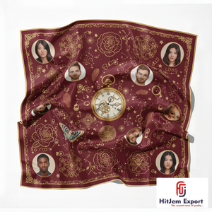 ผ้าพันคอไหมพิมพ์ลายดีไซน์พิเศษ Elite Prime สำหรับแฟชั่นฮิญาบ ผ้าคลุมศีรษะ ผ้าพันคอสี่เหลี่ยม คอลเลคชั่นขายส่ง - Product Image 1