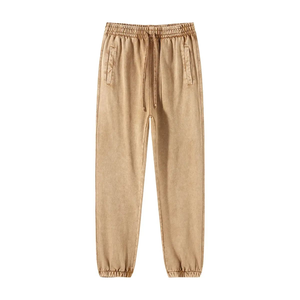 Custom Breathable Jogging Heavyweight Canvas Flared Sweatpants logo Cotton Vintage Wash Sports Women's Jogger <b>Pants</b> - Product Image 4