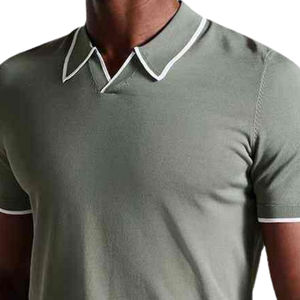 Polo à manches courtes de haute qualité en gros, coton premium respirant, doux, confortable, léger, coupe classique - Product Image 5