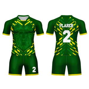 Conjunto de Uniforme de Rugby Transpirable de Alta Calidad para Hombre, Jersey de Fútbol Americano, Impresión por Transferencia de Calor Personalizada, Jersey de Equipo para Adultos, Pantalones Cortos - Product Image 1