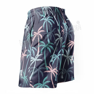 Shorts de sport pour homme, coupe ajustée, imprimé numérique floral tropical, séchage rapide, légers, avec cordon de serrage, pour la course à pied, le basketball, la salle de sport - Product Image 3