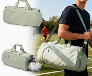 Sac de sport en velours côtelé PROFIT SPORTS, durable, avec fermeture éclair, sangle réglable, grande capacité, compartiments séparés, idéal pour la gym, le sport et les voyages - Product Image 4