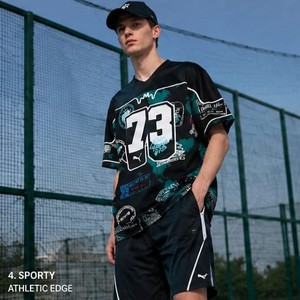 Maillot de football noir sublimé pour homme, col rond, manches courtes, respirant, en polyester, numéro d'équipe 73 imprimé, vêtements toutes saisons - Product Image 3