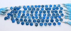 Natural Neon <b>Blue</b> Apatite Faceted Leaf Cut <b>Beads</b> 10-11 MM <b>Blue</b> Apatite <b>Beads</b> 8 Inch Faceted Neon Apatite Fancy Shape <b>Beads</b> - Product Image 5
