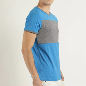 Nouveau T-shirt Homme Bicolore à Panneaux, Manches Courtes, Décontracté, en Coton Doux et Respirant, pour l'Été, Tenue Quotidienne Style Urbain - Product Image 3