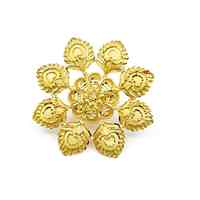 Vente en gros de bagues en or plaqué 14K18K24K micron, design floral, style africain et dubaïote traditionnel, bagues de mariage tendance
