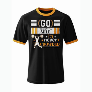 T-shirt de sport respirant pour homme, coupe ample, col rond, manches courtes, couleur unie – Nouvelle collection promotionnelle - Product Image 3