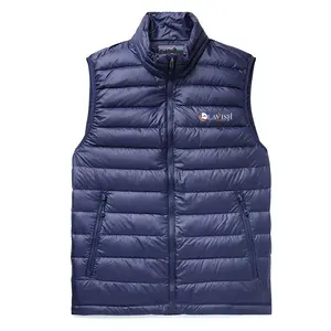 Chaleco Acolchado de Verano Personalizado para Hombre, Color Sólido, Cuello Alto, Ecológico, Transpirable, de Secado Rápido, Talla Grande, Informal - Product Image 1