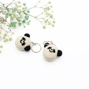 Keychain Small Plush Keychain Handcrafted Wool Animal Keychain Felt <b>Key</b> <b>Ring</b> Handmade - Product Image 4