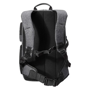 Grey Leather Roll Top <b>Backpack</b> Minimalist <b>Black</b> And Grey Everyday Rucksack Laptop Daily - Product Image 4
