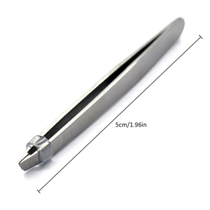Pinzas para Cejas de Acero Inoxidable con Punta Inclinada, Diseño Personalizado, Calidad Grado A+, Pinzas Profesionales para Depilación - Product Image 5
