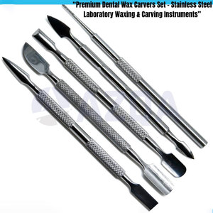 Ensemble professionnel d'instruments de modelage et de sculpture dentaire en acier inoxydable à double extrémité pour laboratoire dentaire - Product Image 6