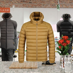 Customized Winter <b>Men</b> Long Sleeve Puffer <b>Jackets</b> Warm Quilted <b>Down</b> <b>Filled</b> Detachable Hood Bubble Padded - Product Image 2