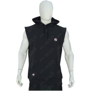 Débardeurs à capuche sans manches pour hommes, pour l'entraînement et la musculation, 420 grammes, délavé, broderie 3D, fermeture éclair - Product Image 4