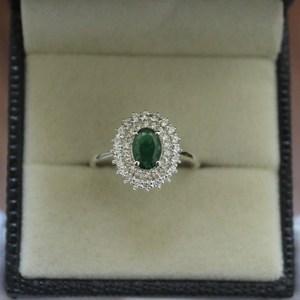 Emerald Oval Cut <b>Ring</b> S925 Sterling Silver <b>Statement</b> <b>Ring</b> For Women Elegant Fine Jewelry Green Gemstone <b>Ring</b> - Product Image 6