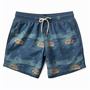 Maillot de bain rétro imprimé personnalisé pour hommes short de plage respirant fabriqué au pakistanais-OEM service style décontracté - Product Image 5