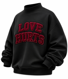 Love Hurts Pull-over de haute qualité pour enfants, col montant, appliqué, sans doublure, respirant, léger, nouvelle mode pour filles - Product Image 4