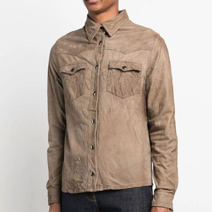 Chemise en cuir de style cowboy au design tendance, chemise en cuir de haute qualité, coupe décontractée, tenue élégante - Product Image 5