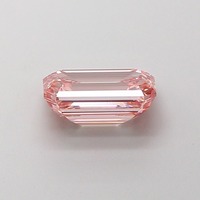 Diamant rose intense fantaisie de 1,54 carat, taille émeraude, cultivé en laboratoire CVD, clarté VVS2, polissage excellent, pierre non montée pour bijoux personnalisés