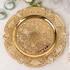Plato de cobre texturizado con diseño de estrella radiante, borde ondulado orgánico y aspecto audaz. Muy disponible a precio de mayorista ahora. - Product Image 6