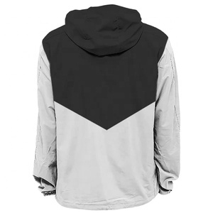 Wholesale Windproof Anorak for Fashion Models Plain <b>Jacket</b> Custom <b>Mens</b> Half Zip Hood <b>Pullover</b> Anorak Windbreaker <b>Jacket</b> - Product Image 2