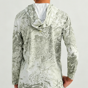 Chemise de pêche à manches longues à capuche pour homme, imprimée, anti-humidité, UPF 50, légère, en polyester, pour l'été et les activités de plein air - Product Image 3