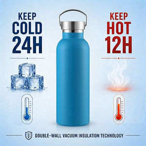 Bouteille d'eau de sport en acier inoxydable à isolation sous vide étanche pour boissons chaudes et froides, camping en plein air - Product Image 3
