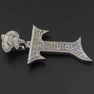 Colgante Personalizado de Hip Hop para Hombre, con Nombre de Rapero, Totalmente Cubierto de Moissanita, Plata 925, Pasa el Test de Diamantes - Product Image 4