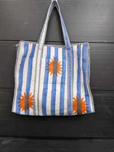 Sac fourre-tout en toile imprimée à la main pour femme, écologique, léger, durable, grande capacité, couleur unie, avec pompon ouvert, vente en gros - Product Image 2