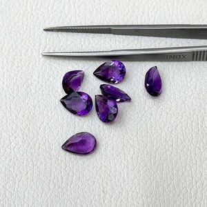 Piedra preciosa de corte de pera de amatista Africana Natural genuina de 10x14mm, piedra semipreciosa al por mayor de la tienda del proveedor, venta de fábrica en línea - Product Image 4