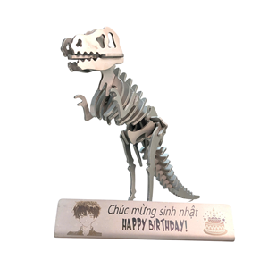 โมเดลไทแรนโนซอรัส เร็กซ์ 3 มิติ ทำจากสแตนเลส 304 ขนาด 30 ซม. ยี่ห้อ Terex สำหรับตกแต่งบ้าน ของสะสมสำหรับผู้ใหญ่ ผลิตด้วยมือในเวียดนาม - Product Image 3