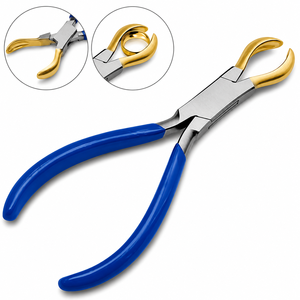 Pince à anneaux et à fermeture à mâchoires dorées 6 pouces, poignée bleue, outil pour bijoux ZetomedPro - Product Image 4