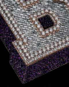 จี้ห้อยคอผู้ชายแบบกำหนดเองตัวอักษร 'I' ชุบโรเดียมเงินแท้ พร้อมเพชรโมอิสซาไนต์เกรดพรีเมียม VVS/D สีขาว ดีไซน์ฮิปฮอป - Product Image 1