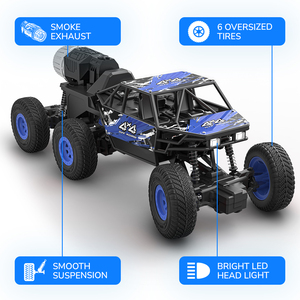 Mirana 6WD Toy Kids 4x4 <b>RC</b> Car High Speed ATV Rock Crawler Smoke Exhaust Expert App-<b>Controlled</b> Indoor-Outdoor C-Type USB - Product Image 2