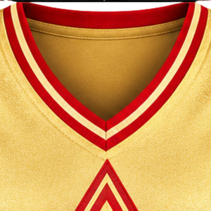 เสื้อยืด PDK 1923 รุ่นผู้หญิง สีทองแดง ลายฟุตบอล ประดับพวงหรีด คอวี แขนสั้นลายทาง เสื้อกีฬา ของขวัญสำหรับชมรมหญิงสาวกรีก - Product Image 5