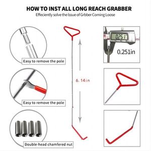 18pcs Nylon Car <b>Tools</b> <b>Kit</b> 4 Long Reach Grabbers 2 Air <b>Bag</b> Pumps 4 Trim Removal <b>Tools</b> 4 Fastener Nuts 2 Wrenches Injury-Free We - Product Image 2
