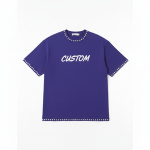 Camiseta Morada Extra Grande para Hombre, Jersey Liso con Cuello Redondo, Estampado Personalizado, Ropa Urbana - Product Image 5
