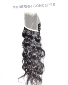 Extensions de cheveux humains 100% vierges Remy ondulés, frontales 13x4, double trame machine, pour pose par fusion/tissage/clip-in, vente en gros - Product Image 2