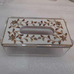 Porte-serviettes carré en bois avec incrustation de os, taille personnalisée, nouveau design, boîte à mouchoirs en papier, prix bas, fabriqué en Inde - Product Image 6