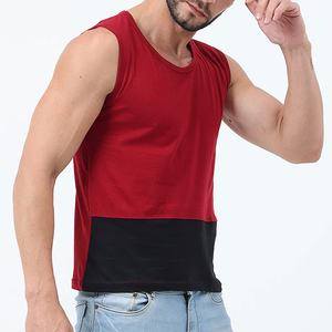 T-shirt de sport sans manches pour homme, nouveau style, 100% coton, coupe classique, design personnalisé, col rond élastique, sans manches - Product Image 4