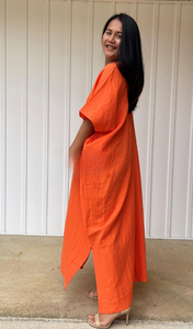 Top Trendy Double Gauze Cotton <b>Kaftan</b> Maxi Dress Loose Boho Dress Airy Cotton <b>Summer</b> Dress Comfortable Lounge Wear - Product Image 2
