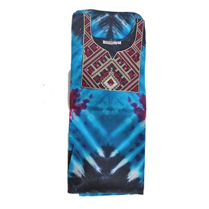 Camisón de mujer Premium de algodón puro Tie Dye Bandhej Bandhani hasta el suelo ángulos divinos trajes de todos los tiempos telas naturales favoritas - Product Image 5