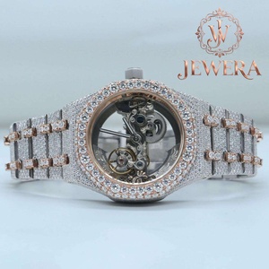 Reloj de Diamantes Mossinate de Acero Inoxidable Premium con Correa Resistente, Elegante Reloj para Reuniones Formales y Viajes de Negocios - Product Image 1