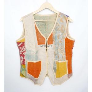 Handmade Vintage Cotton <b>Kantha</b> Vest for Women Short Quilted <b>Jacket</b> for Autumn Season Women's Vintage Short <b>Kantha</b> <b>Jacket</b> - Product Image 5