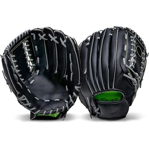 Gant de baseball en cuir pour droitier, pour outfield, à doigts entiers, avec fermeture auto-agrippante, taille adulte, antidérapant, toutes saisons - Product Image 1