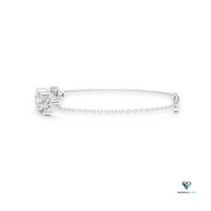 3.03 CT White <b>Gold</b> Round Lab Grown Diamond Graduated Bracelet in 14K <b>Solid</b> <b>Gold</b> - Product Image 2
