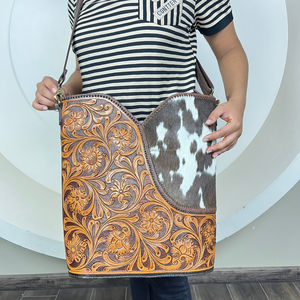 Sac à bandoulière pour femmes en cuir de vachette personnalisé, sac à main de voyage décontracté, nouveauté 2025 - Product Image 4