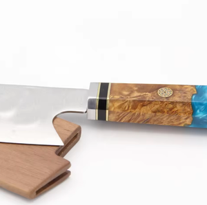 Wholesale Customized Kitchen Chef <b>Knife</b> Handmade Damascus Steel Blade Ambidextrous Resin Handle Sheath Dishwasher <b>Safe</b> OEM/ODM - Product Image 3