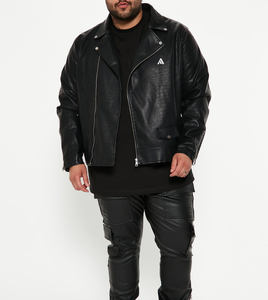 Blouson en cuir personnalisé pour homme avec logo sur le devant, coupe-vent, pour la saison hivernale - Product Image 2